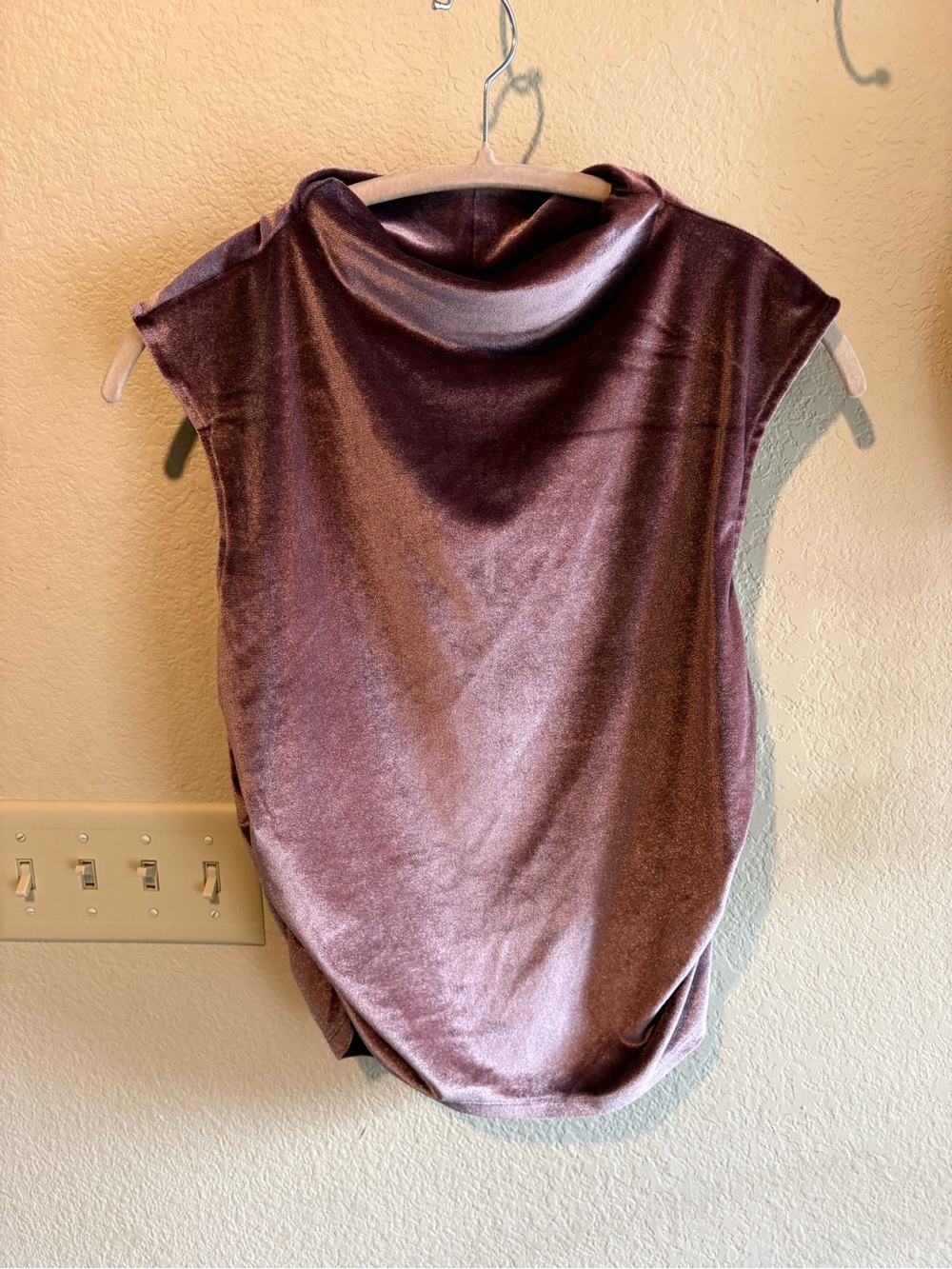 a new day Velvet Cowl Neck Sleeveless Top - Mauve